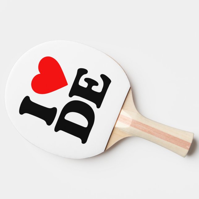 I LOVE DE PING PONG PADDLE (Side)
