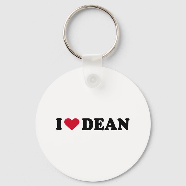 I LOVE DEAN KEY RING (Front)