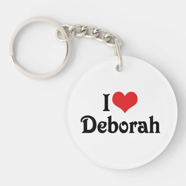 I Love Deborah Key Ring (Front)