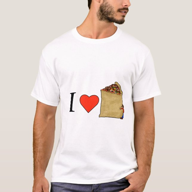 I Love Deep Dish Pizza T-shirt (Front)