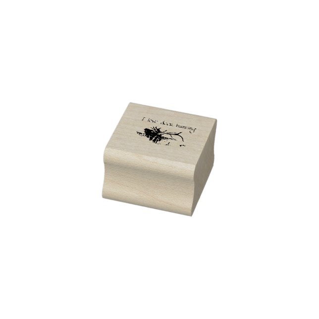 I love deer hunting rubber stamp (Stamp)