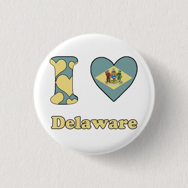 I love Delaware 3 Cm Round Badge (Front)