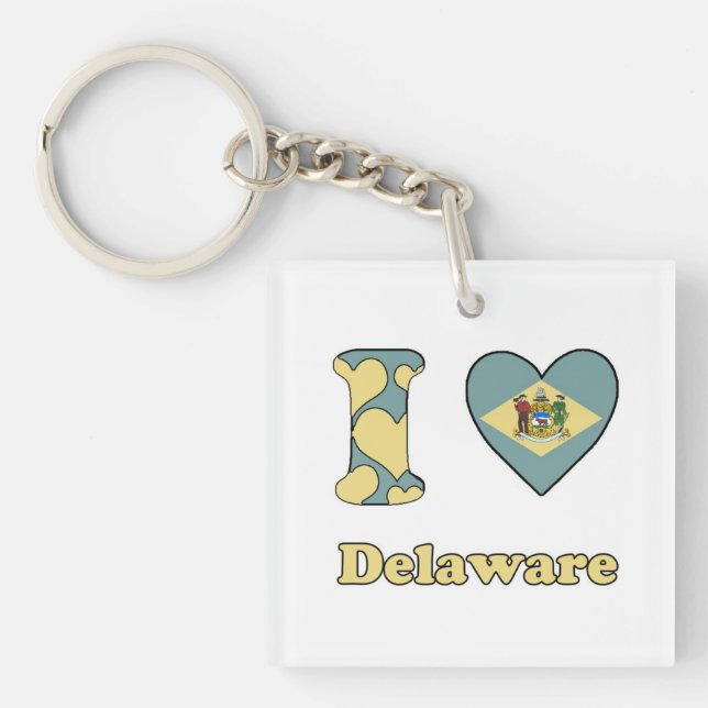 I love Delaware Key Ring (Front)