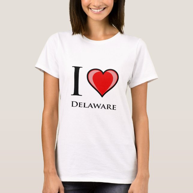I Love Delaware T-Shirt (Front)