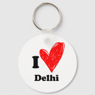 I Love Delhi Key Ring