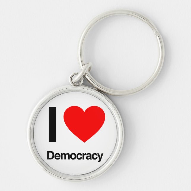 I Love Democracy Key Ring (Front)