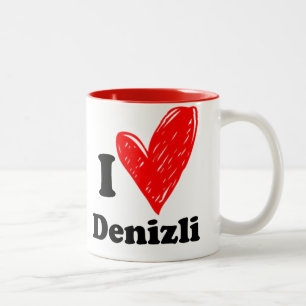 I love Denizli Two-Tone Coffee Mug
