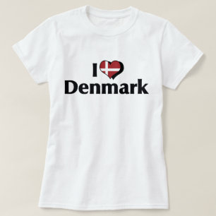I Love Denmark Flag T-Shirt
