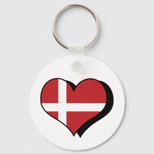 I Love Denmark Keychain