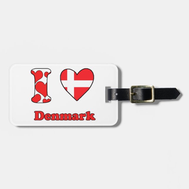 I love Denmark Luggage Tag (Front Horizontal)