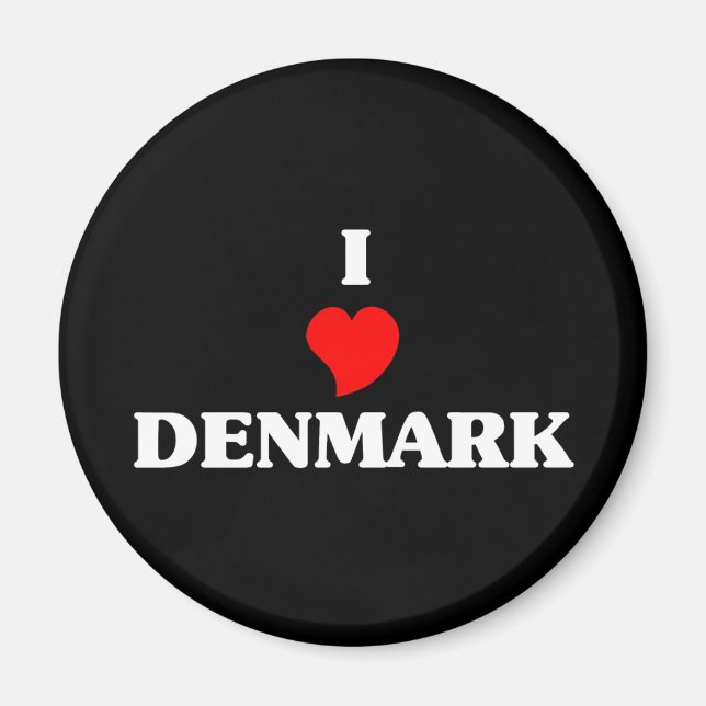 I Love Denmark Magnet (Front)