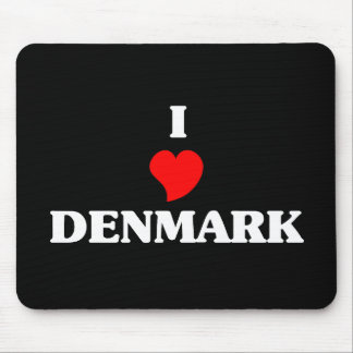 I Love Denmark Mouse Pad