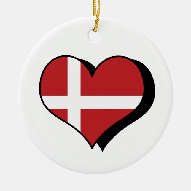 I Love Denmark Ornament (Front)