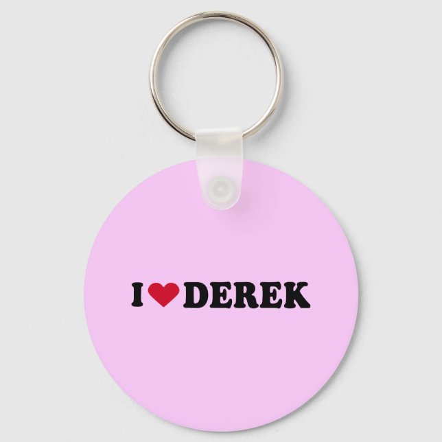 I LOVE DEREK KEY RING (Front)