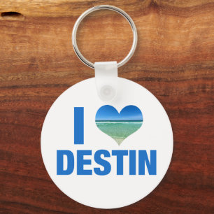 I Love Destin Florida Key Ring