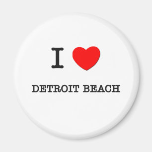 I Love Detroit Beach Michigan Magnet