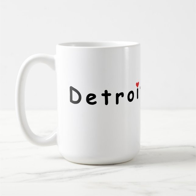 I love Detroit Coffee Mug (Left)