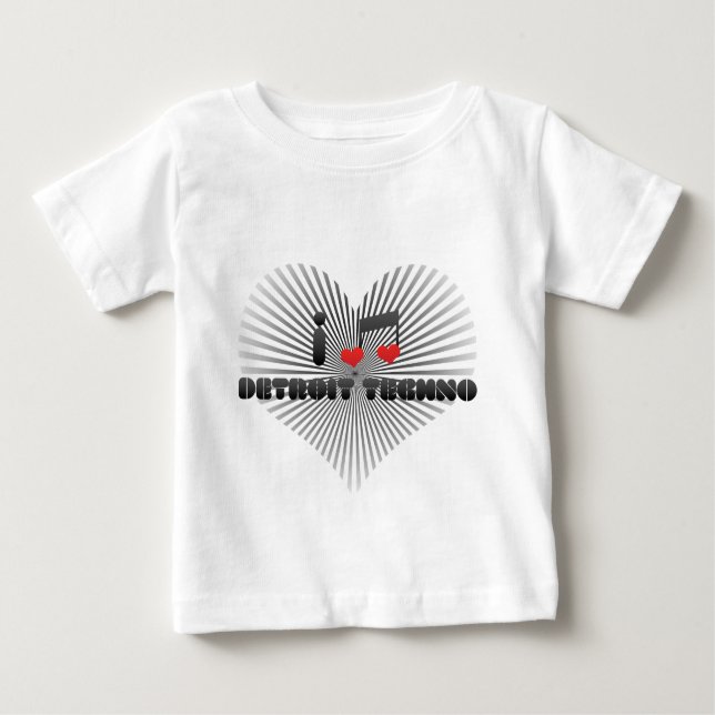I Love Detroit Techno Baby T-Shirt (Front)