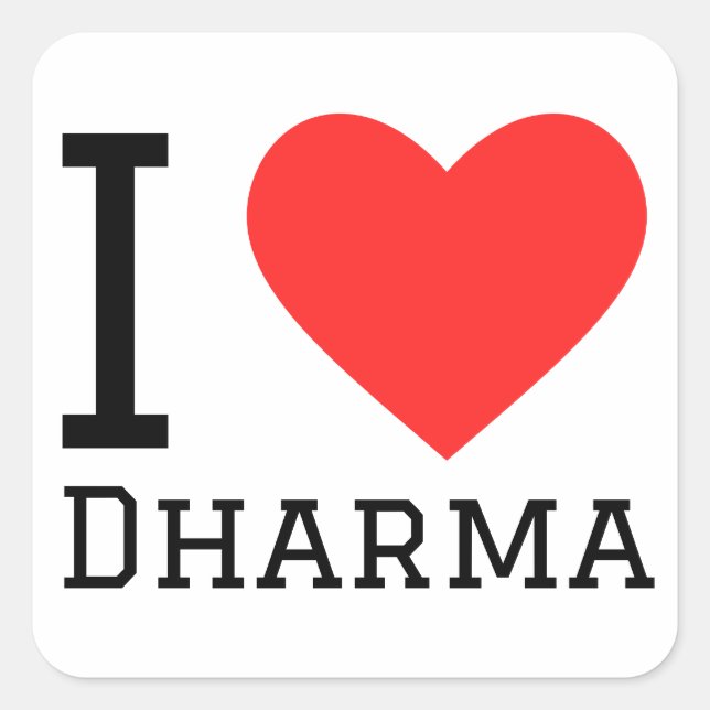 I love dharma square sticker (Front)