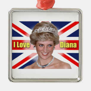 'I Love Diana' HRH Princess Diana Metal Ornament
