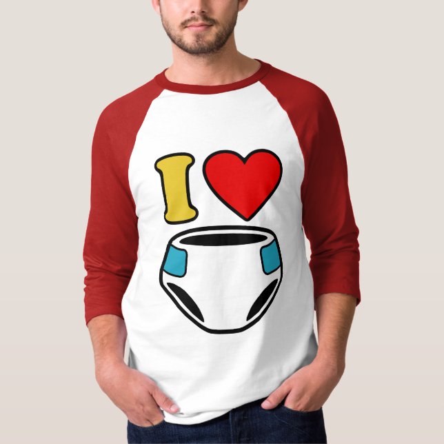 I LOVE DIAPERS T-Shirt (Front)