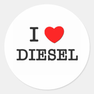 I Love Diesel Classic Round Sticker
