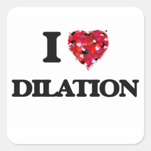 I love Dilation Square Sticker