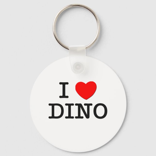 I Love Dino Key Ring (Front)