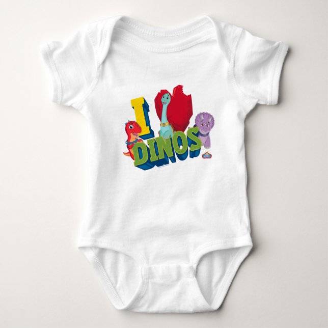 I Love Dinos | Dino Ranch Baby Bodysuit (Front)