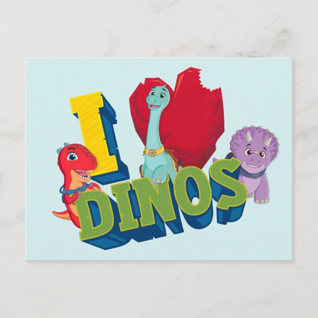 I Love Dinos | Dino Ranch Postcard (Front)