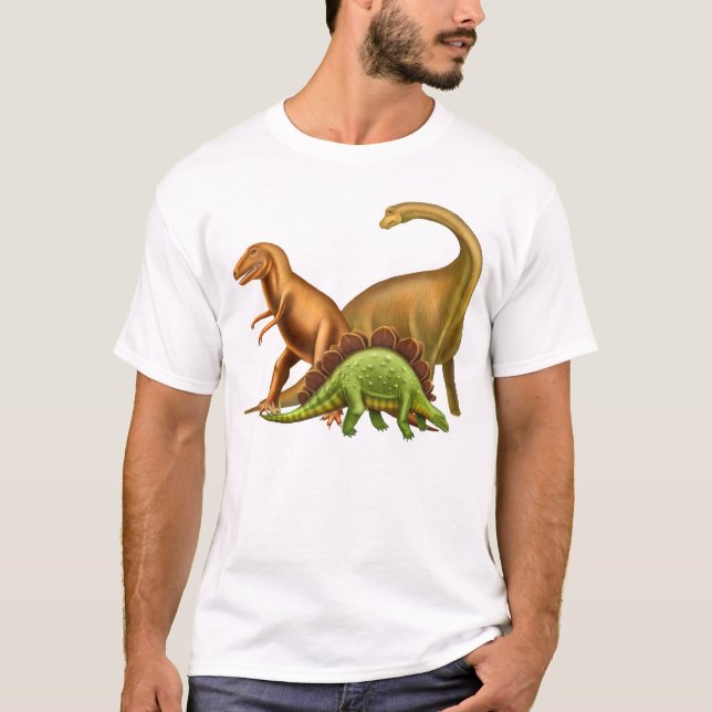 I Love Dinosaurs Adult T-Shirt (Front)