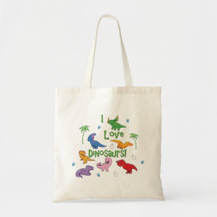 I Love Dinosaurs! (Cute) Tote Bag