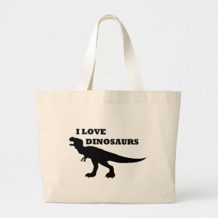I Love Dinosaurs! Large Tote Bag