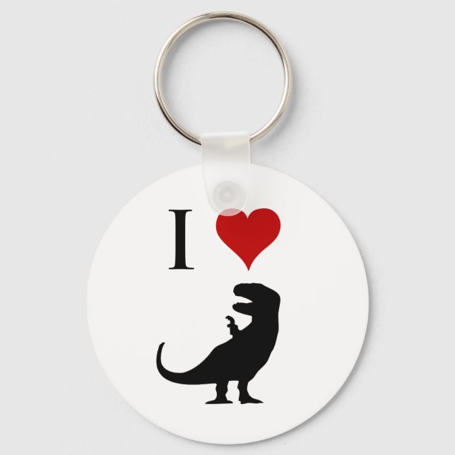 I Love Dinosaurs - T-Rex Key Ring (Front)