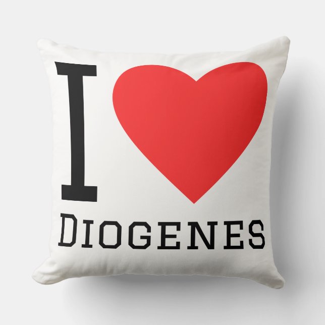 I love Diogenes  Cushion (Front)