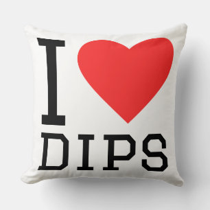 I love dips cushion