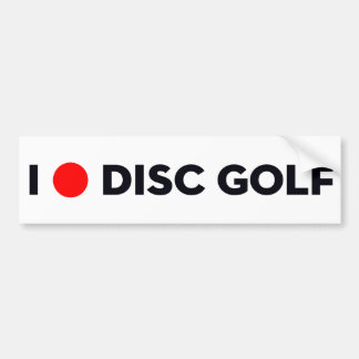 I LOVE DISC GOLF Bumper Sticker