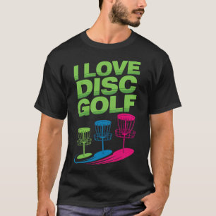 I Love Disc Golf Vibrant Sket Pion  T-Shirt