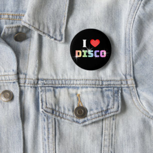 I Love Disco 6 Cm Round Badge