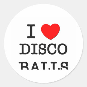 I Love Disco Balls Classic Round Sticker