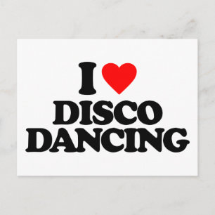 I LOVE DISCO DANCING POSTCARD