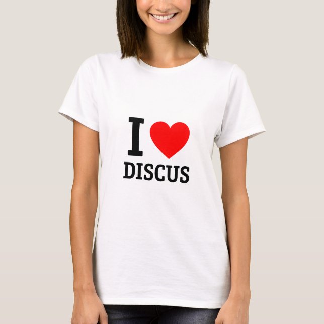 I Love Discus T-Shirt (Front)
