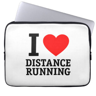 I Love Distance Running Laptop Sleeve