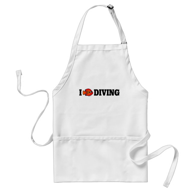I Love Diving Standard Apron (Front)