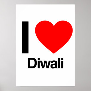 i love diwali poster