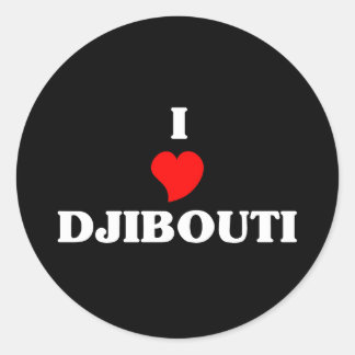 I Love Djibouti Classic Round Sticker