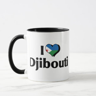I Love Djibouti Flag Mug