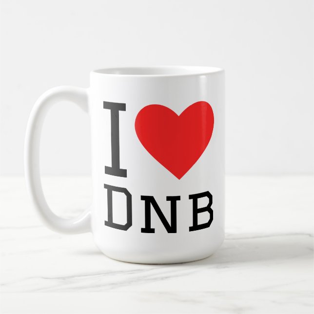 I love dnb coffee mug (Left)
