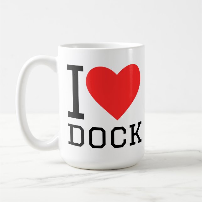 I love dock coffee mug (Left)