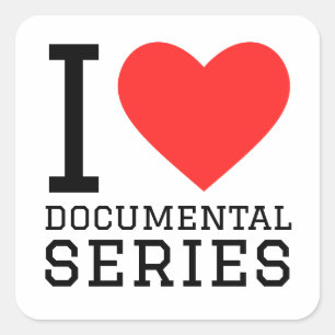 I love documental series square sticker